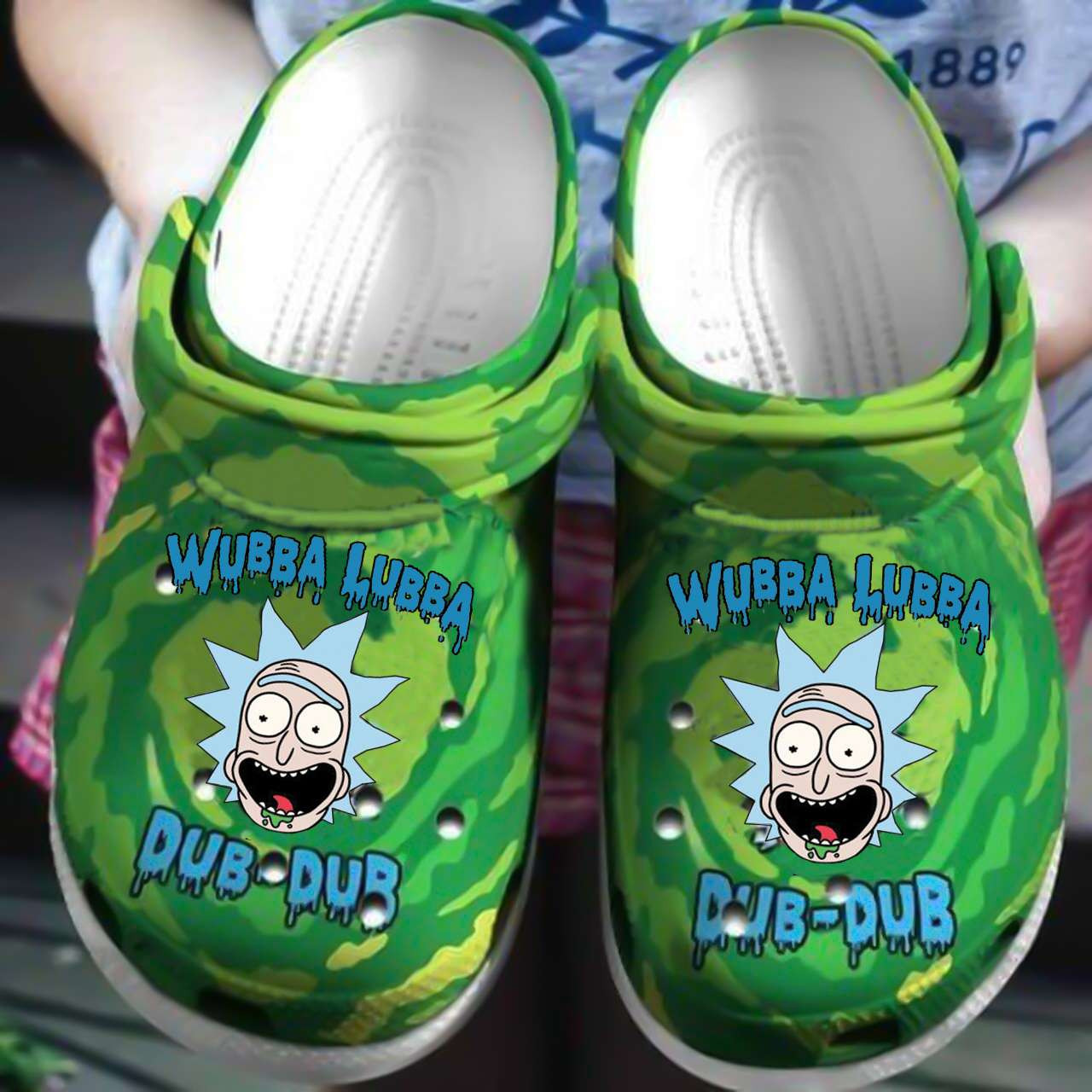 Rick And Morty Wubba Lubba Dub Dub Crocs Crocband Clogs