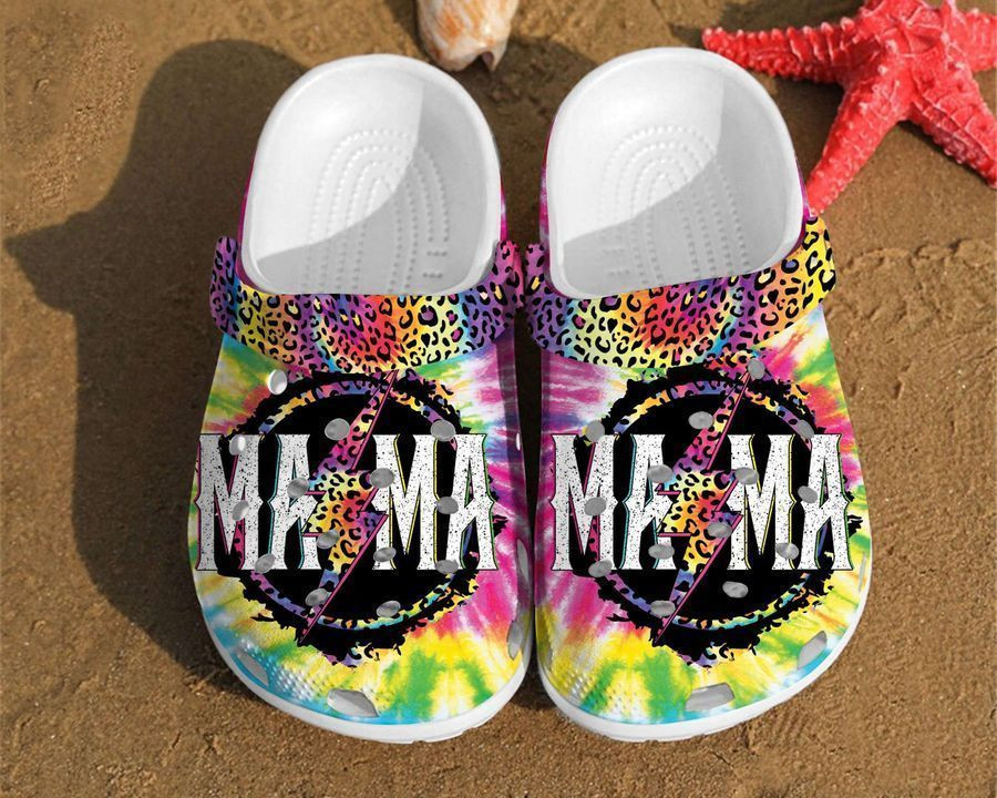 Rockstar Leopard Bleached Mama Colorful Unisex Crocs Clog Shoes