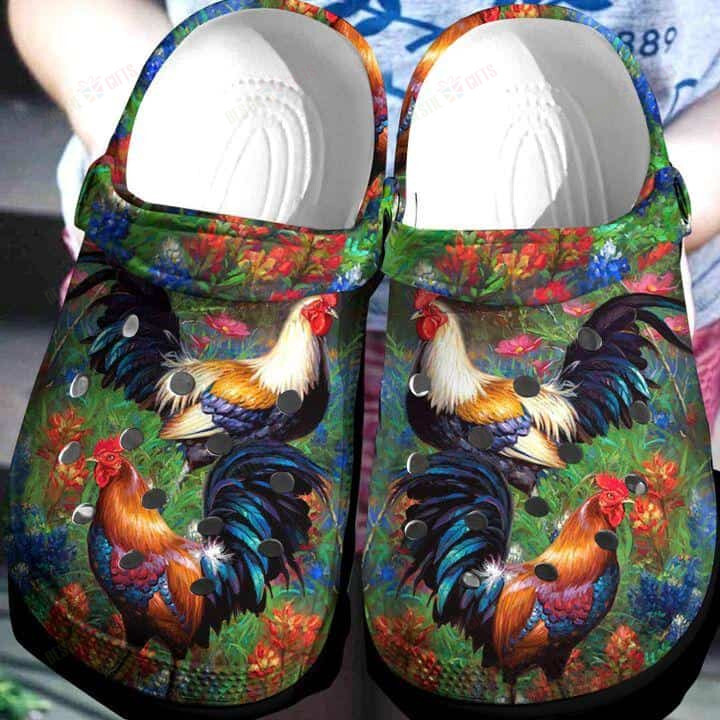 Rooster Crocs Classic Clogs Shoes