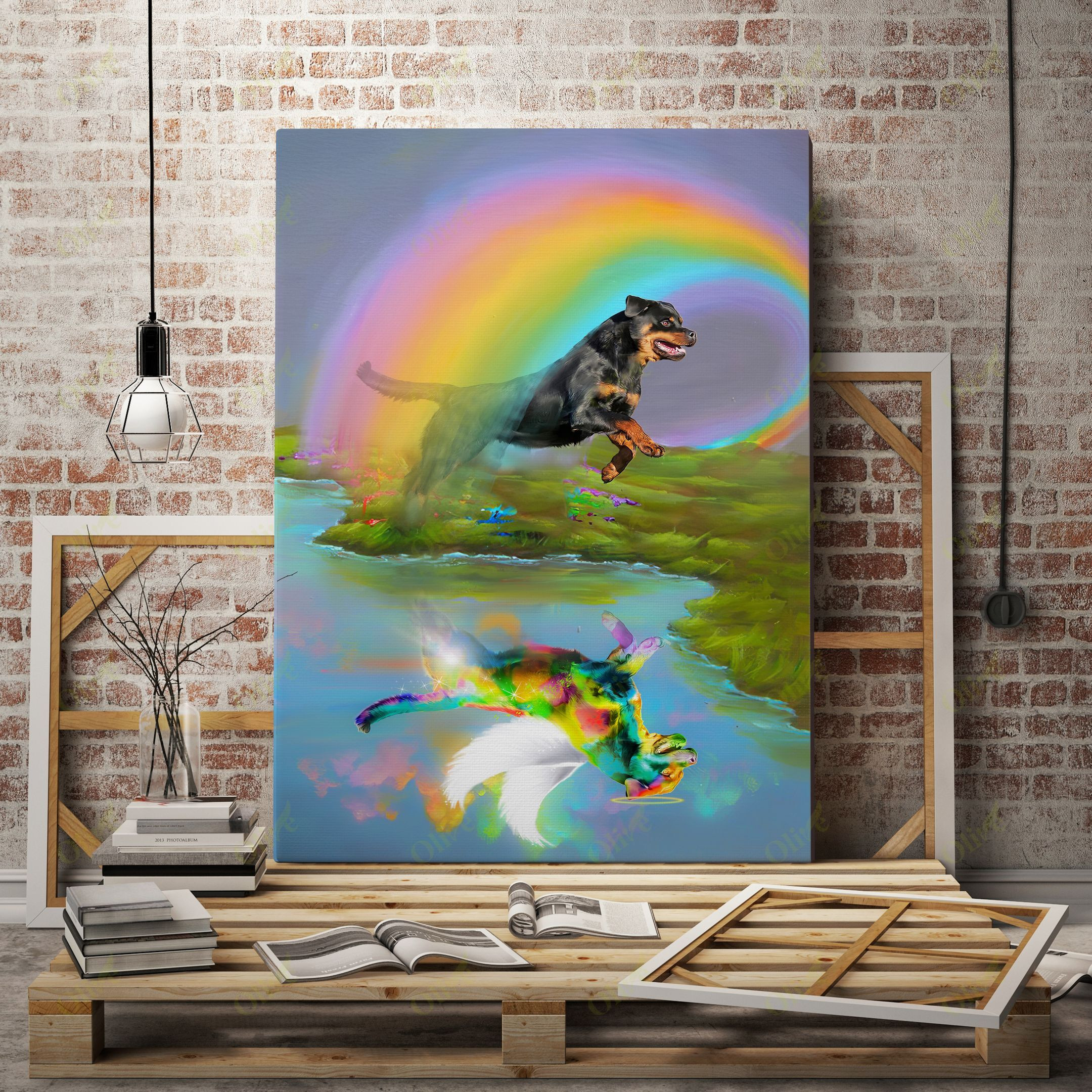 Rottweiler - Beautiful Rainbow Poster And Canvas Art Wall Decor