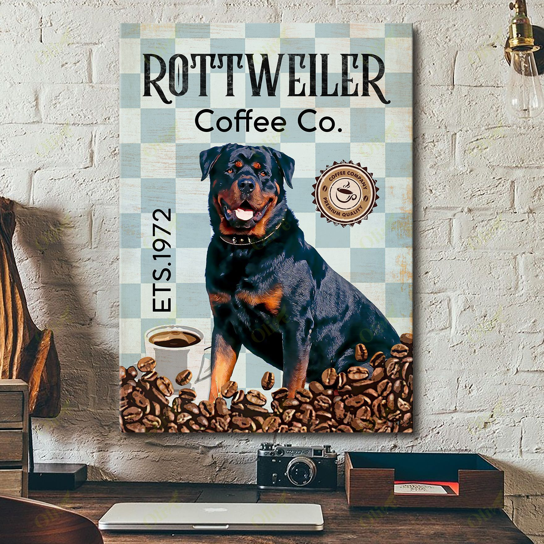 Rottweiler - Coffee Company Canvas