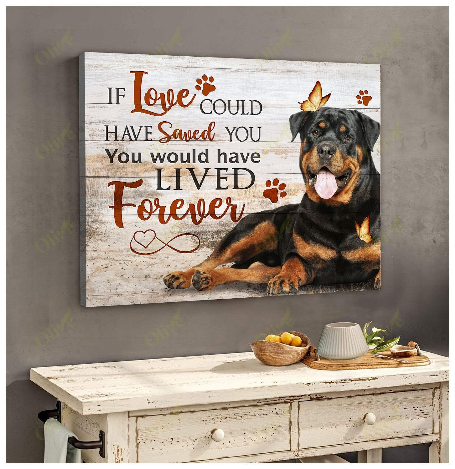 Rottweiler - If Love Could Have Saved You Poster And Canvas Art Wall Decor