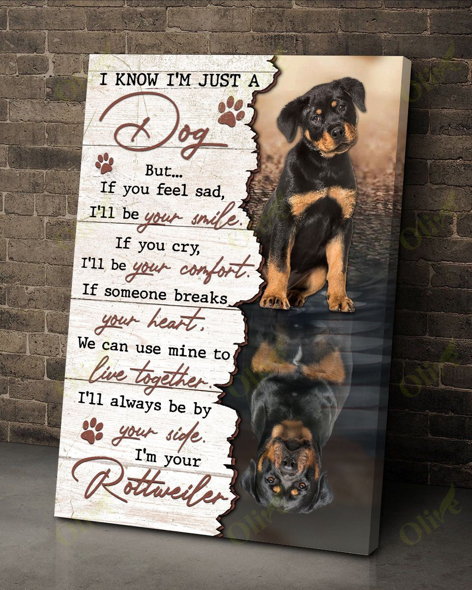 Rottweiler Is Always By My Side Poster And Canvas Art Wall Decor