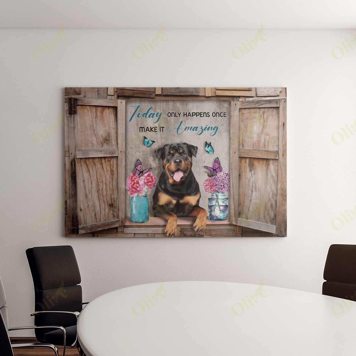 Rottweiler - Make Everyday Amazing Canvas Rottweiler Poster And Canvas Art Wall Decor