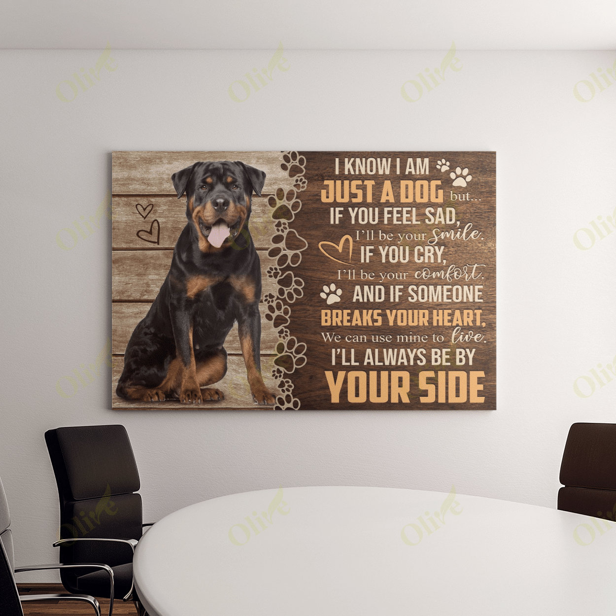 Rottweiler - Not Just A Dog Poster And Canvas Art Wall Decor