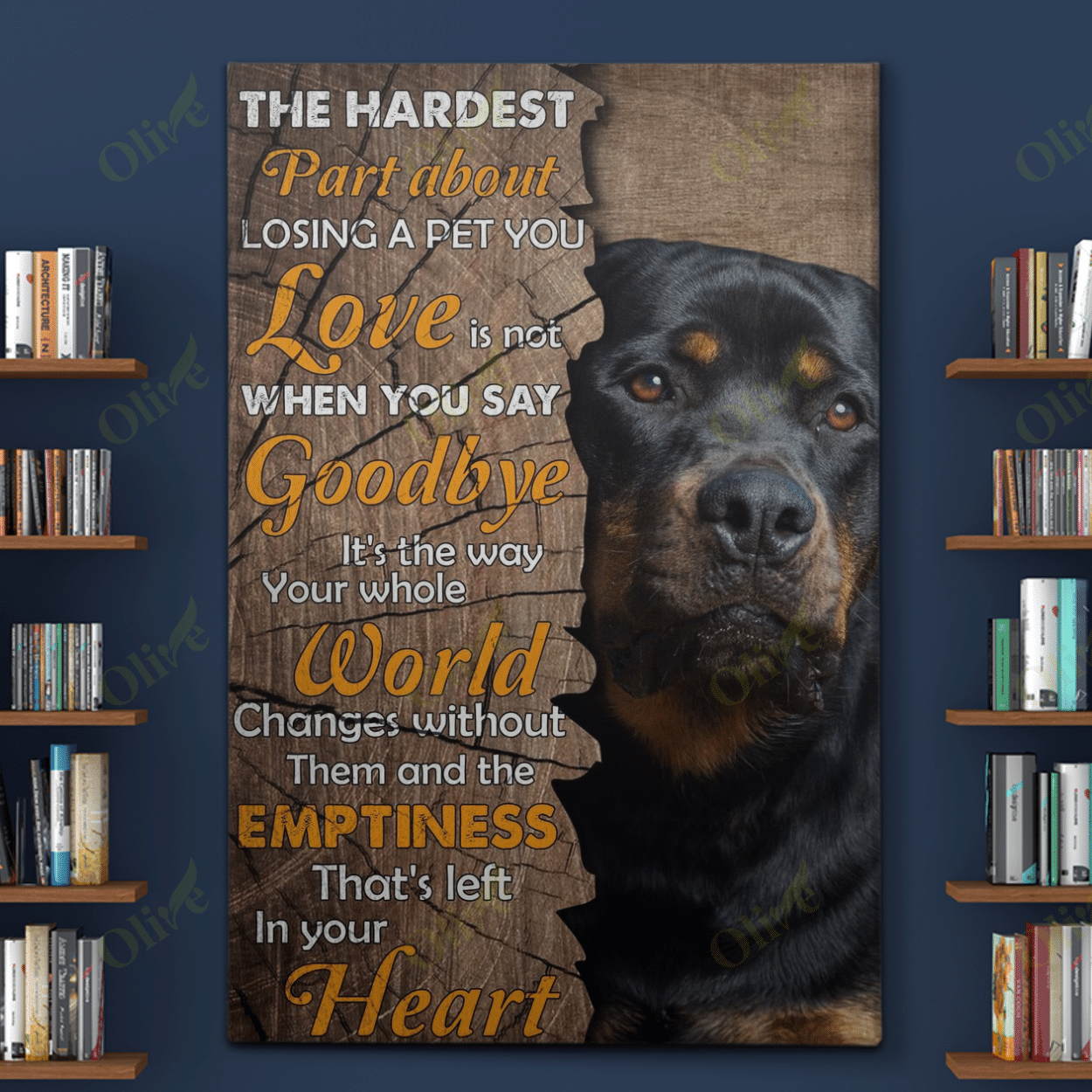 Rottweiler - The Emptiness In Your Heart Poster And Canvas Art Wall Decor