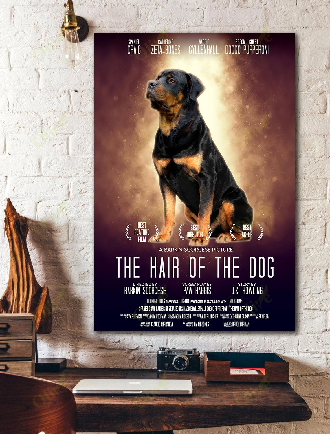 Rottweiler - The Hair Of The Dog Poster And Canvas Art Wall Decor