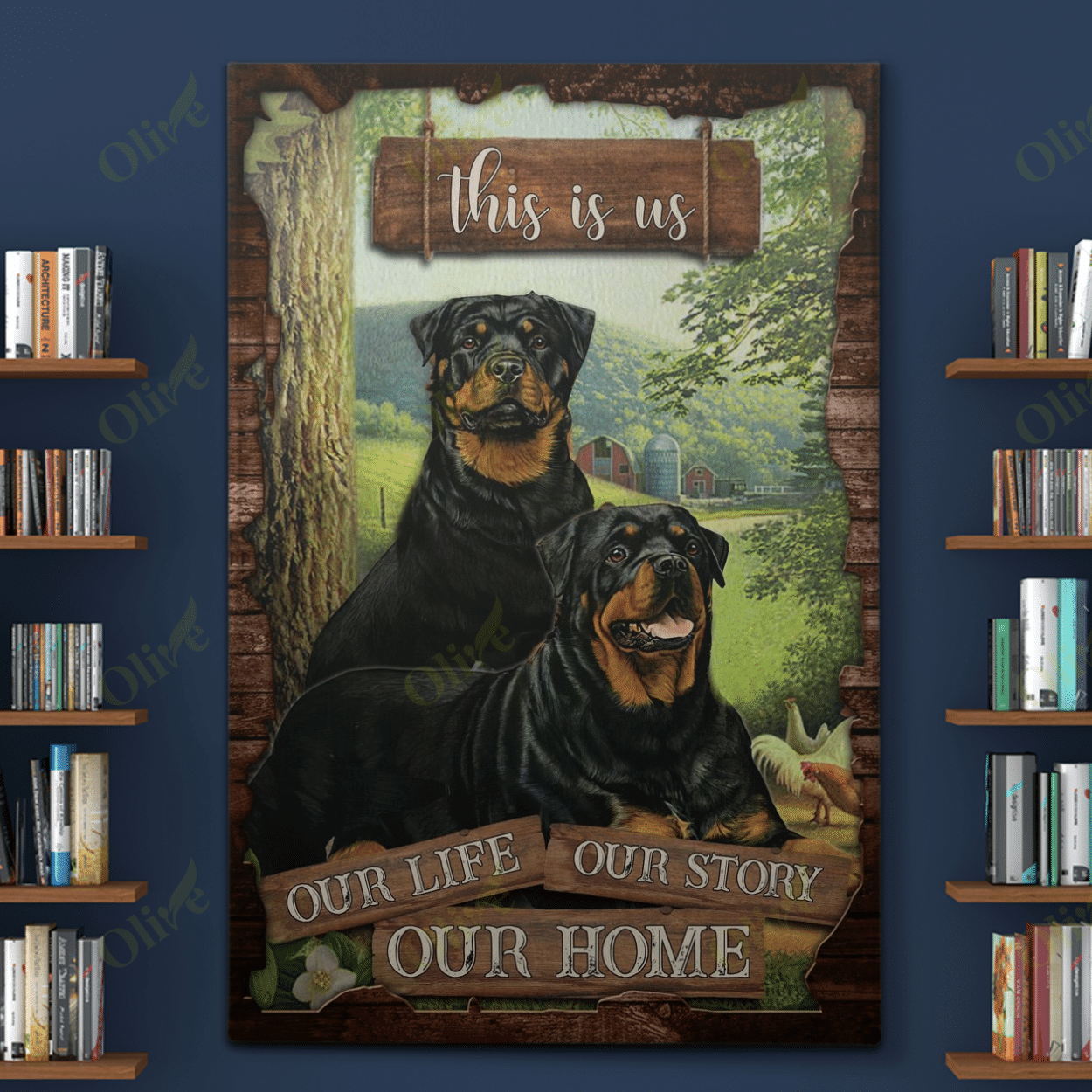 Rottweiler - This Is Us Poster And Canvas Art Wall Decor