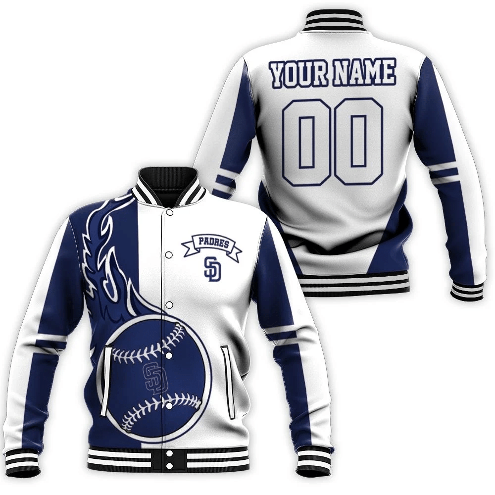 San Diego Padres 3d Personalized Baseball Jacket for Men Women