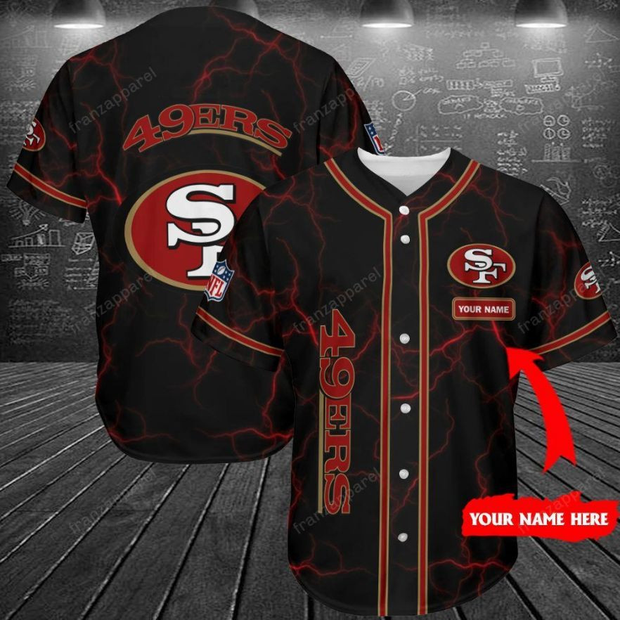 San Francisco 49ers Personalized Baseball Jersey 272, Unisex Jersey Shirt for Men Women