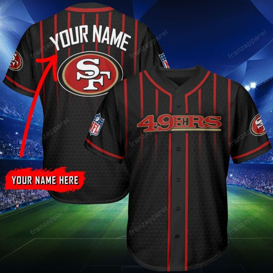 San Francisco 49ers Personalized Baseball Jersey Shirt 132, Unisex Jersey Shirt for Men Women