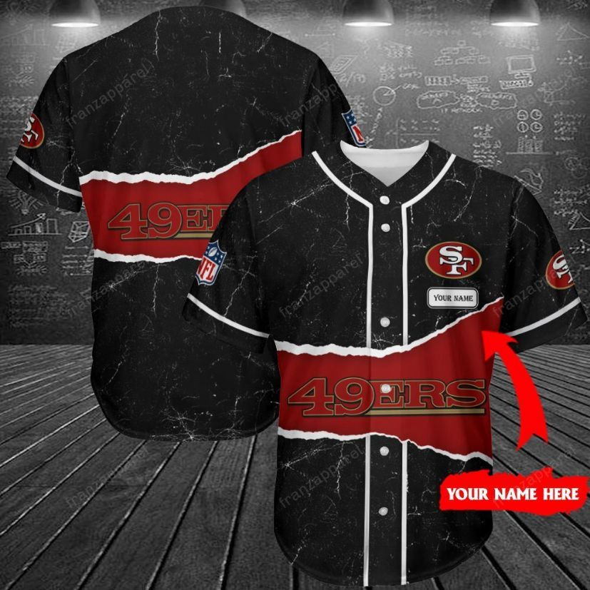 San Francisco 49ers Personalized Baseball Jersey Shirt 150, Unisex Jersey Shirt for Men Women