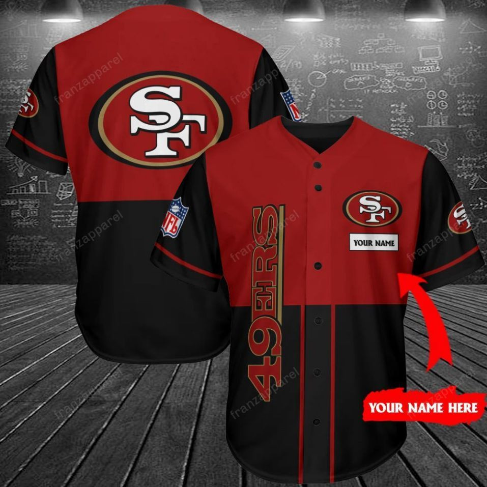 San Francisco 49ers Personalized Baseball Jersey Shirt 158, Unisex Jersey Shirt for Men Women