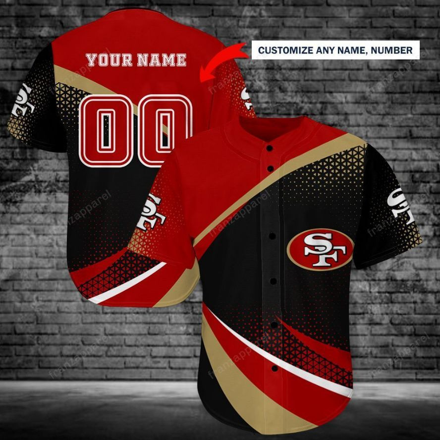 San Francisco 49ers Personalized Baseball Jersey Shirt 188, Unisex Jersey Shirt for Men Women