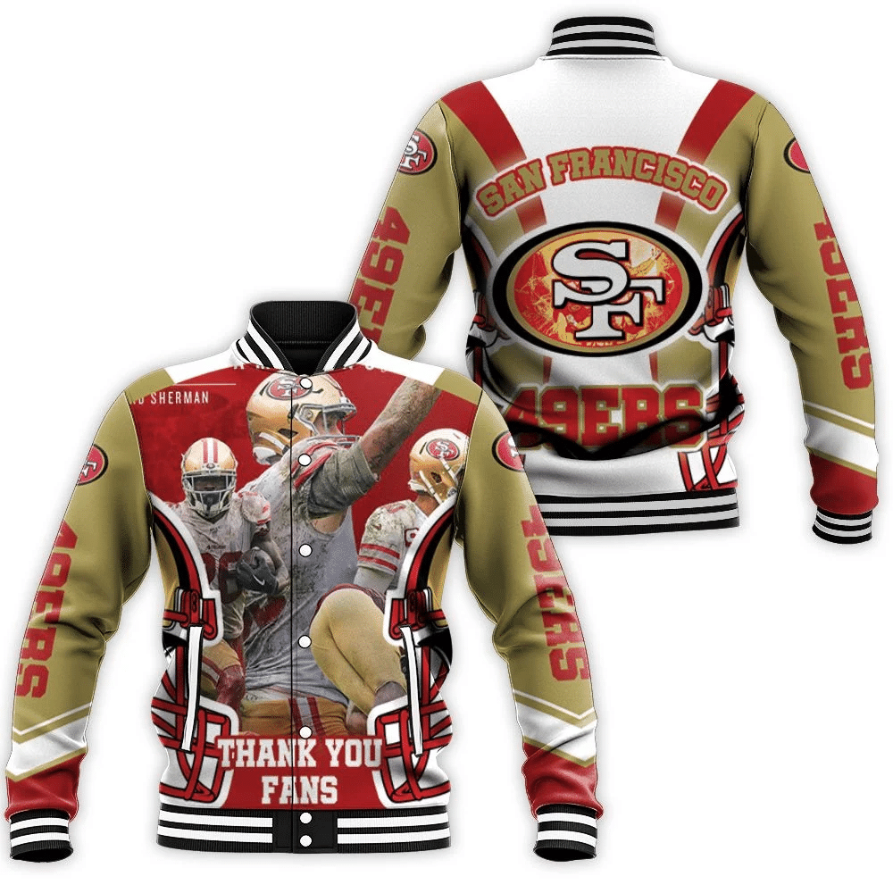 San Francisco 49ers Thank You Fans Baseball Jacket for Men Women