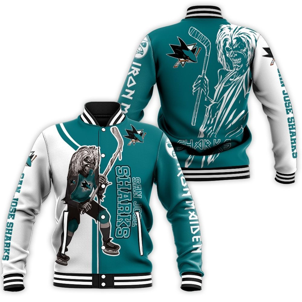 San Jose Sharks And Zombie For Fans Baseball Jacket for Men Women