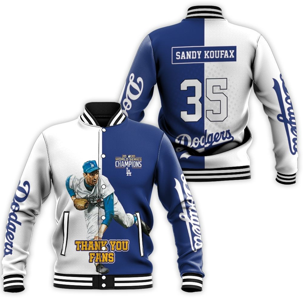 Sandy Koufax La Dodgers Baseball Jacket for Men Women