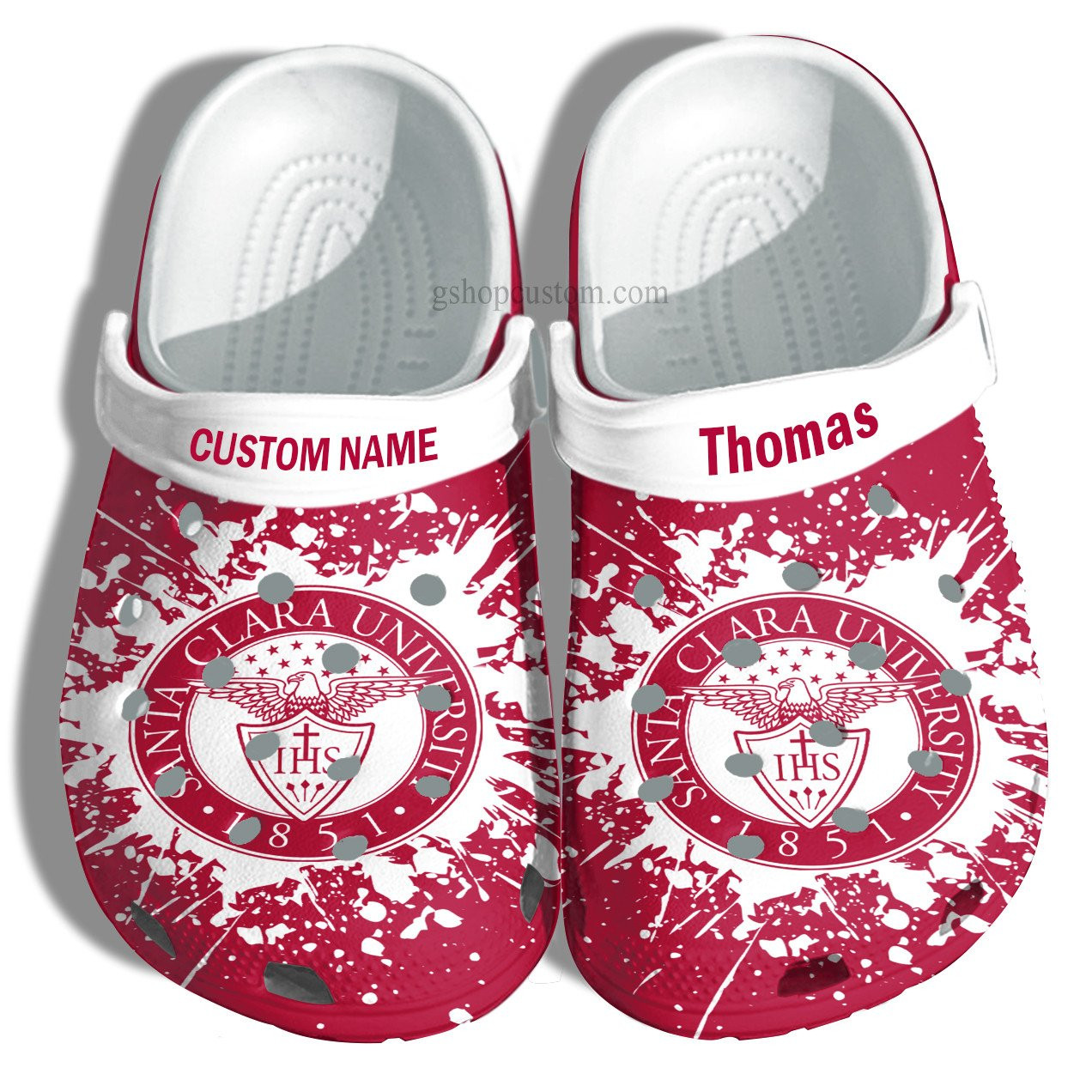 Santa Clara University Graduation Gifts Croc Shoes Customize- Admission Gift Crocs Shoes