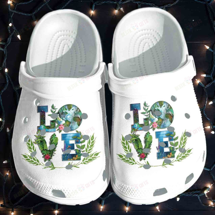 Save The Planet Love Our Earth Crocs Classic Clogs Shoes