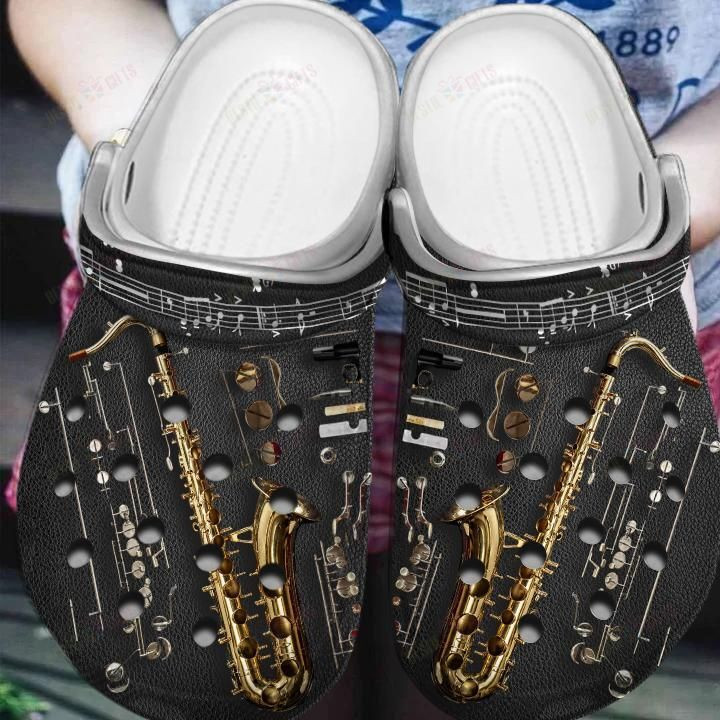 Saxophone Crocs Classic Clogs Shoes