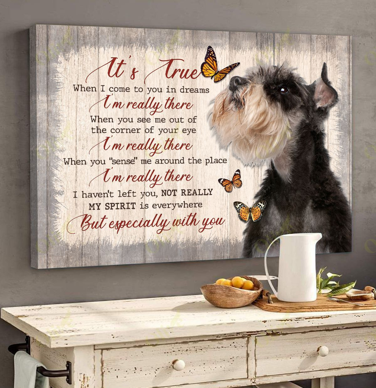 Schnauzer - I'm Really There Canvas Schnauzer Poster And Canvas Art Wall Decor