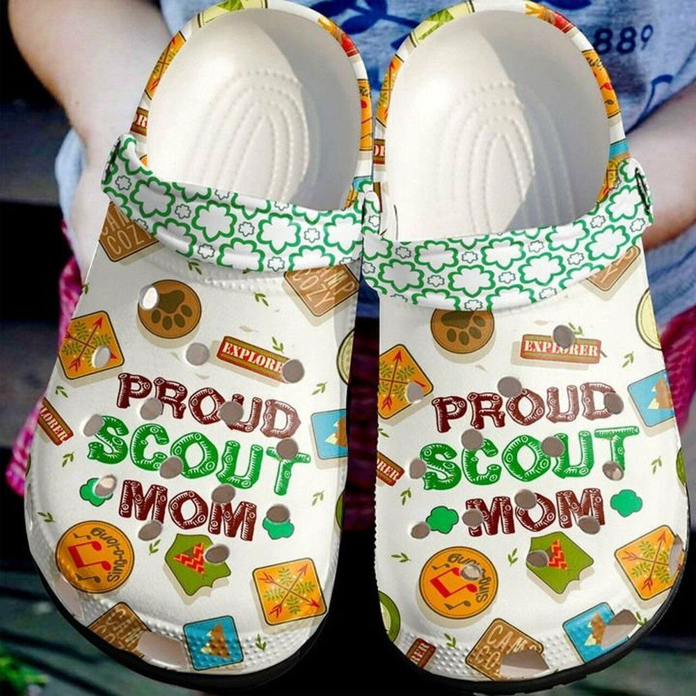 Scout Proud Mom 102 Gift For Lover Rubber Crocs Clog Shoes Comfy Footwear