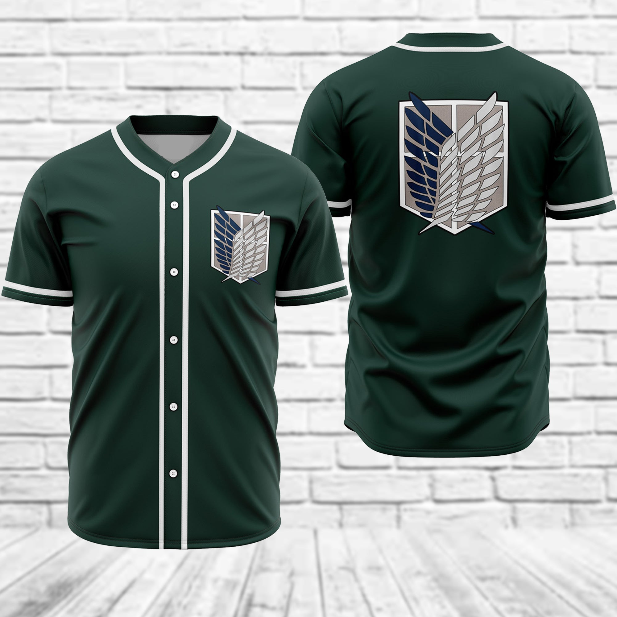 Scout Regiment Logo Anime Baseball Jersey, Unisex Baseball Jersey for Men Women