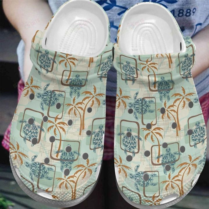 Sea Turtle White Sole Hawaiian Vibes Crocs Classic Clogs Shoes