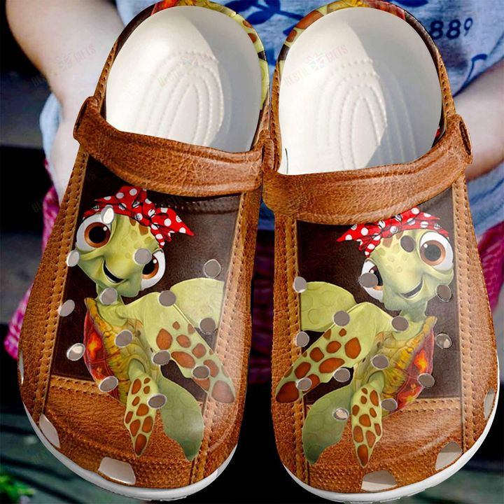 Sea Turtle White Sole Lovely Sea Turtle Crocs Classic Clogs Shoes