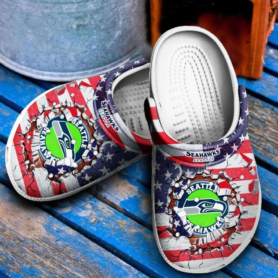 Seattle Seahawk Crocs Clog Shoes