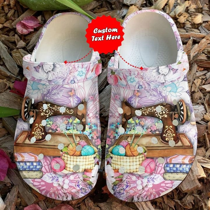 Sewing Floral Crocs Clog Shoes Colorful Crocs