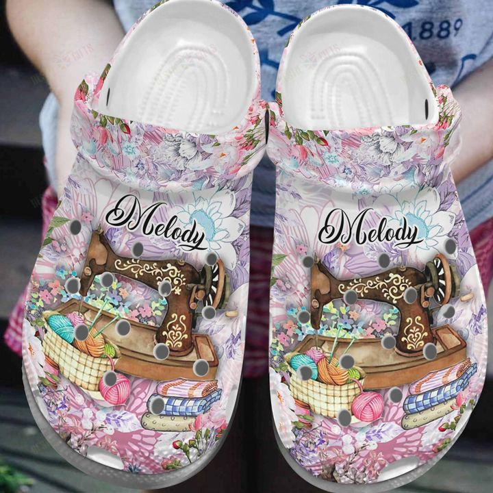 Sewing Personalized Sewing Machine Crocs Classic Clogs Shoes