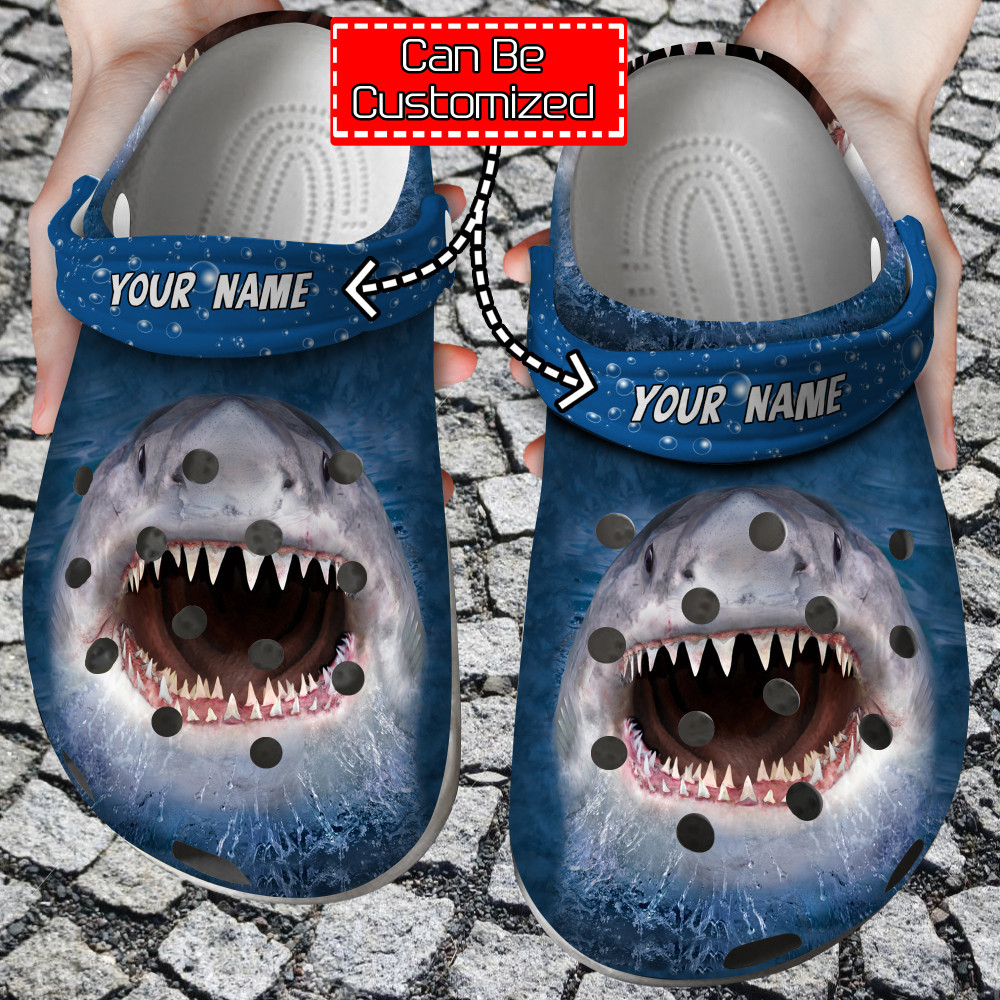 Shark Crocs - Shark Mouth Custom Clog Shoes For Men And Women