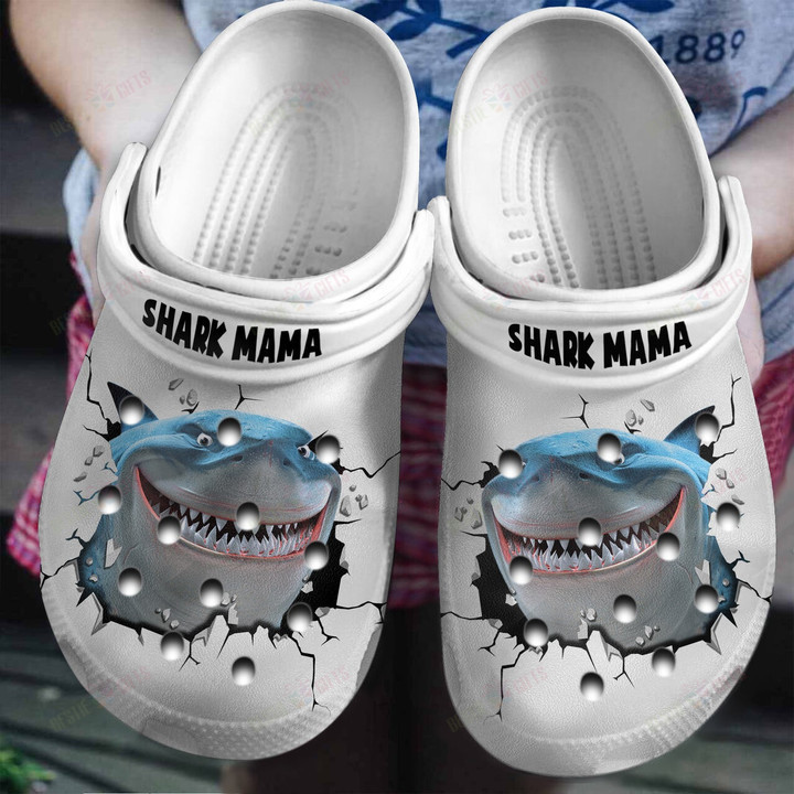 Shark Mama In Hole Crocs Classic Clogs Shoes