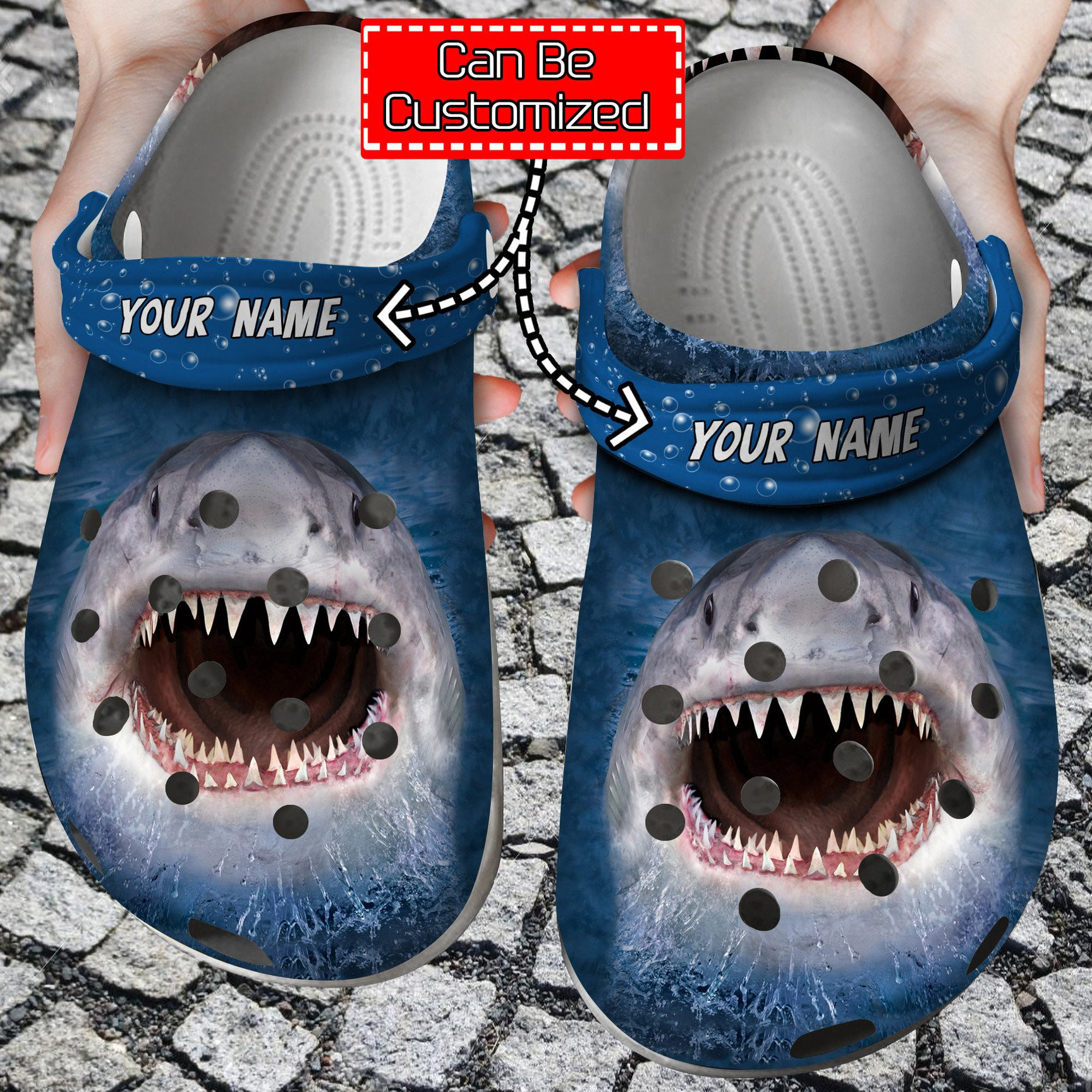 Shark Mouth Custom Crocs Clog Shoes Shark Crocs