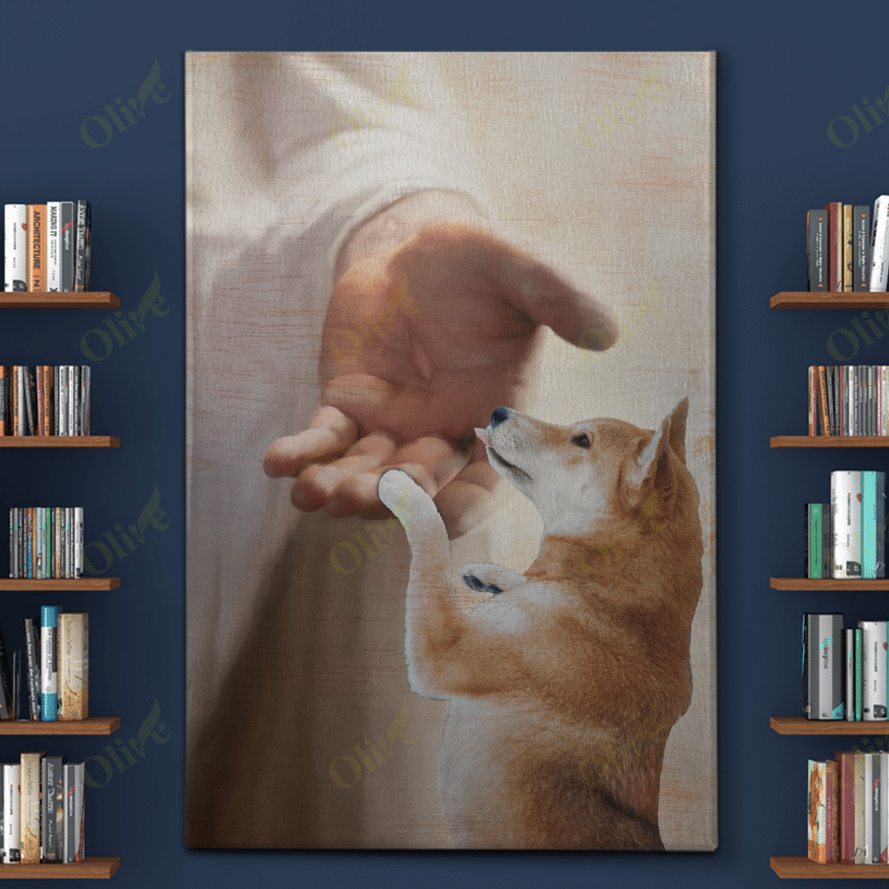 Shiba Inu - Take My Hand Poster And Canvas Art Wall Decor