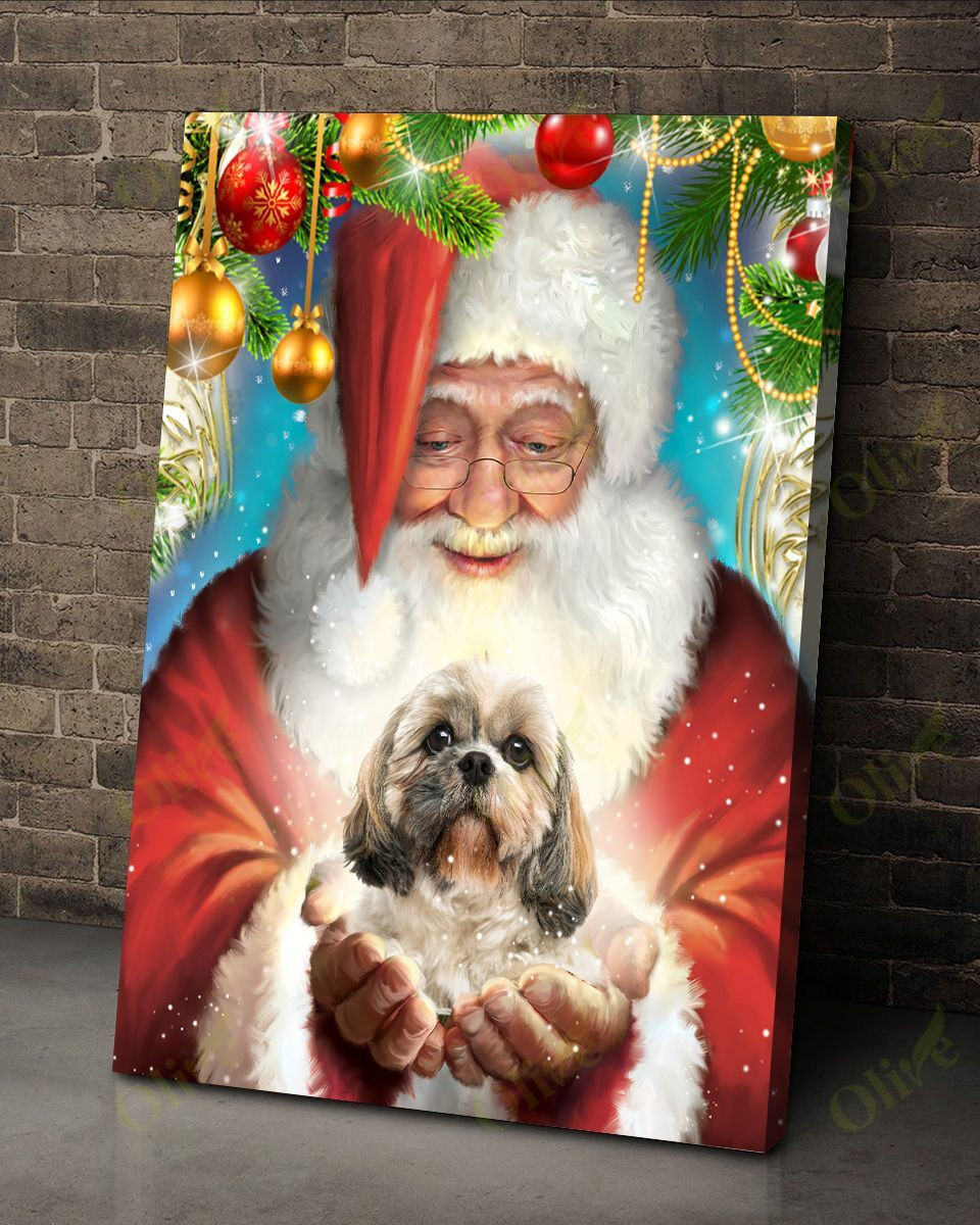 Shih Tzu - Amazing Gift From Santa Poster And Canvas Art Wall Decor