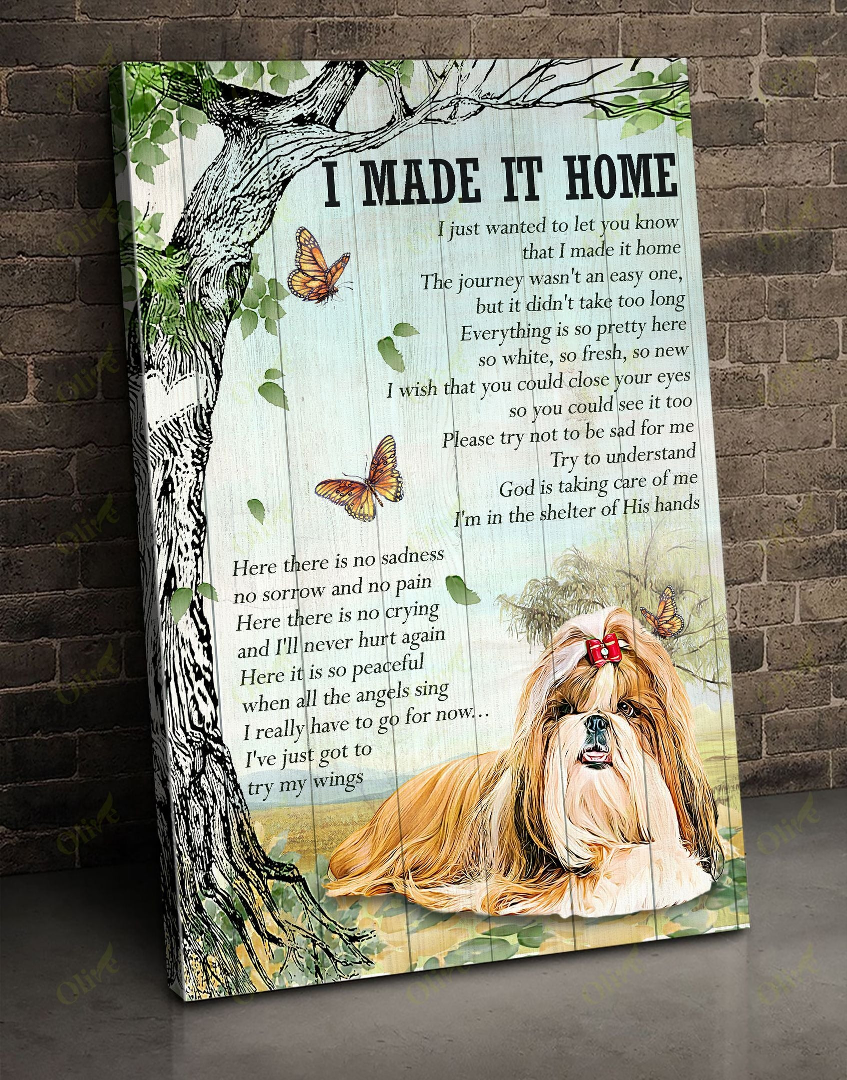 Shih Tzu - I Made It Home Poster And Canvas Art Wall Decor