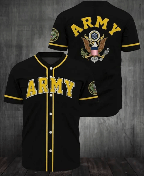 Simple Us Army Eagle Personalized 3d Baseball Jersey