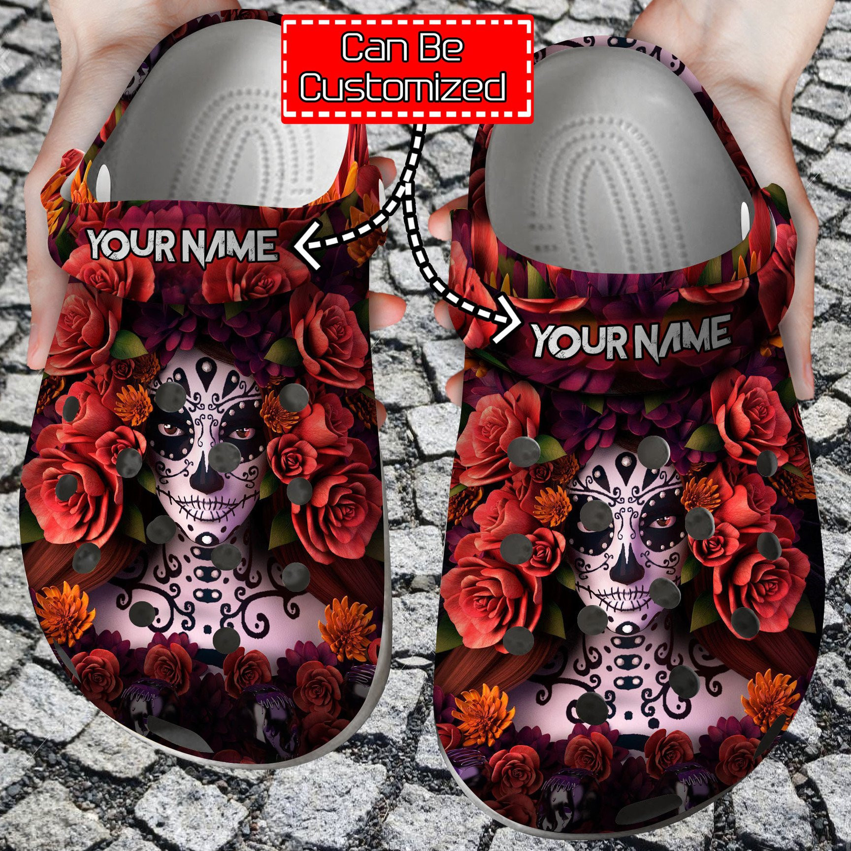 Skull Beautiful Sugar Crocs Clog Shoes Skull Crocs