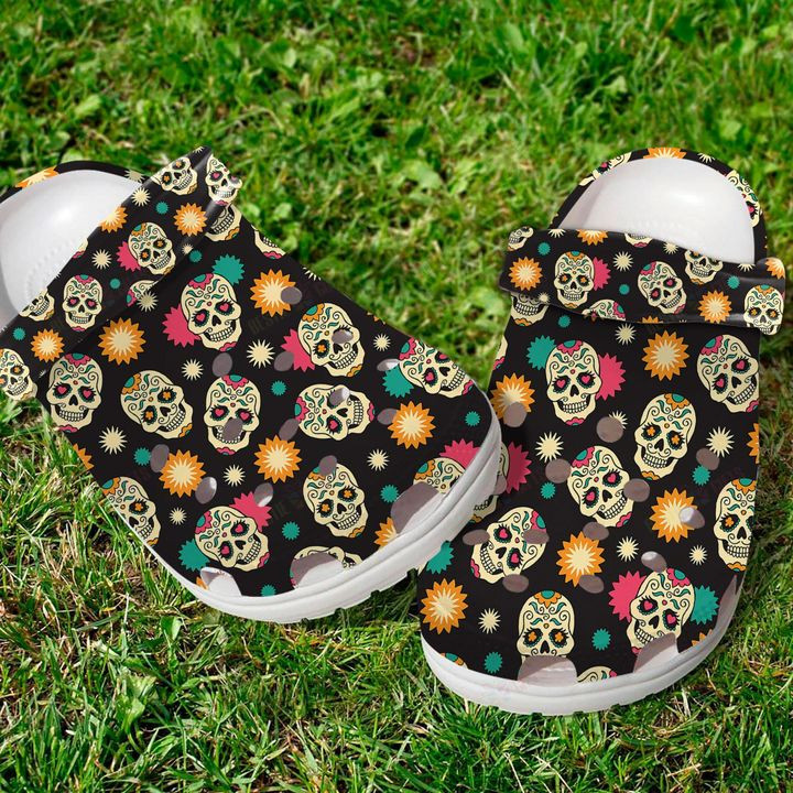 Skull Collection Crocs Classic Clogs Shoes