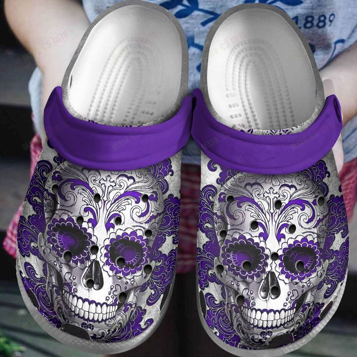 Skull Colorful Skull Crocs Classic Clogs Shoes