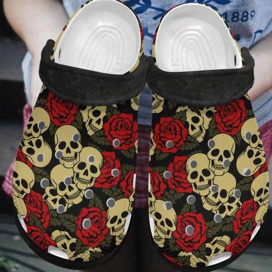 Skull Crocs Classic Clogs Shoes