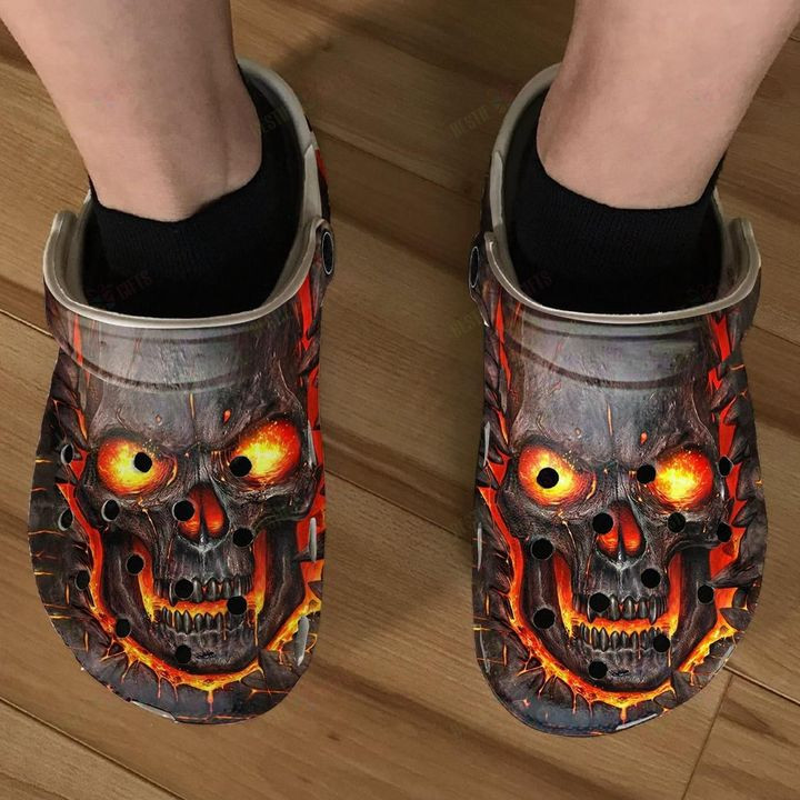 Skull Crocs Classic Clogs Shoes