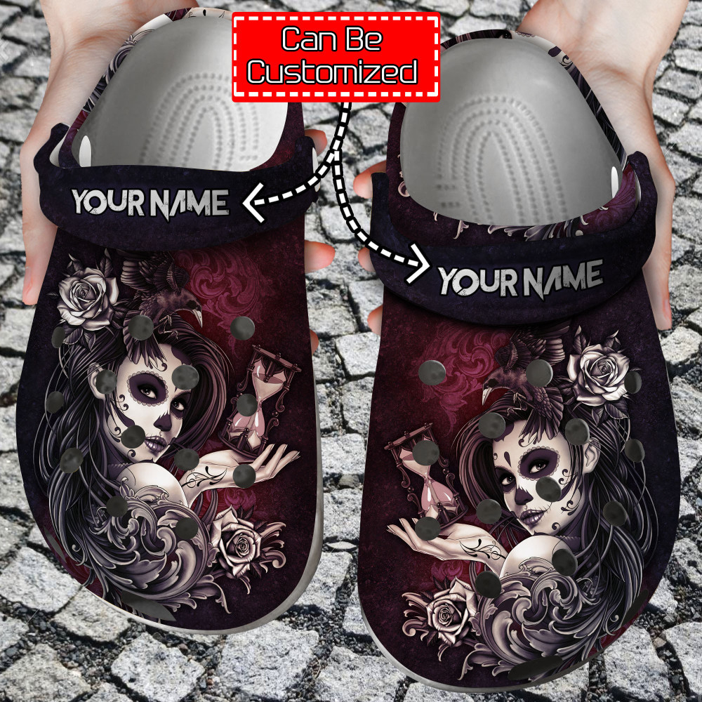 Skull Crocs - Skull Crimson Sugar Clog Shoes For Men And Women