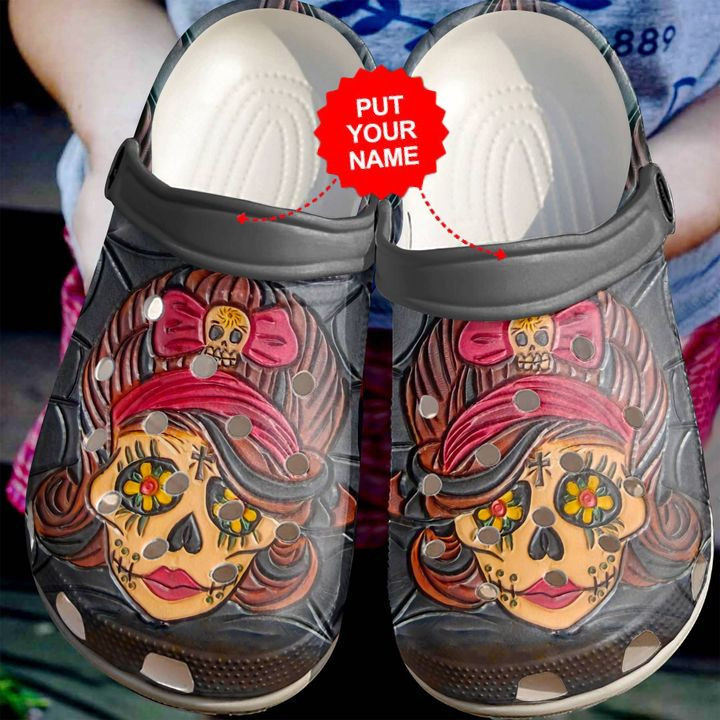 Skull Crocs - Skull Lady Clog Shoes For Men And Women