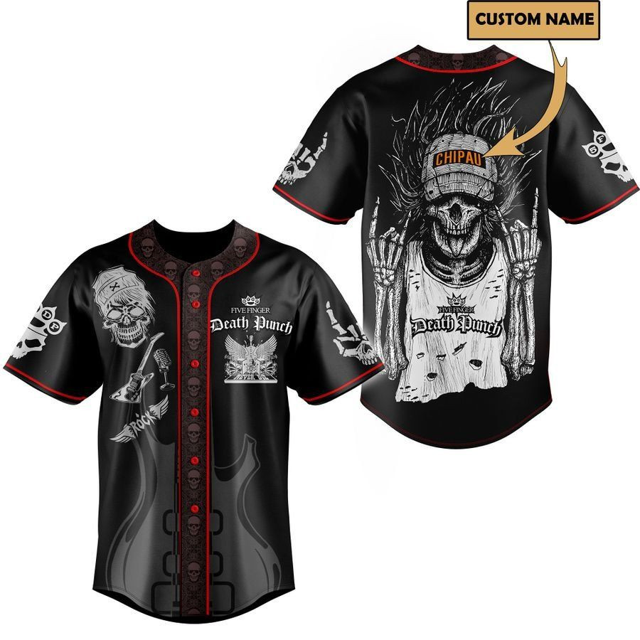 Skull Death Punch Custom Name Baseball Jersey