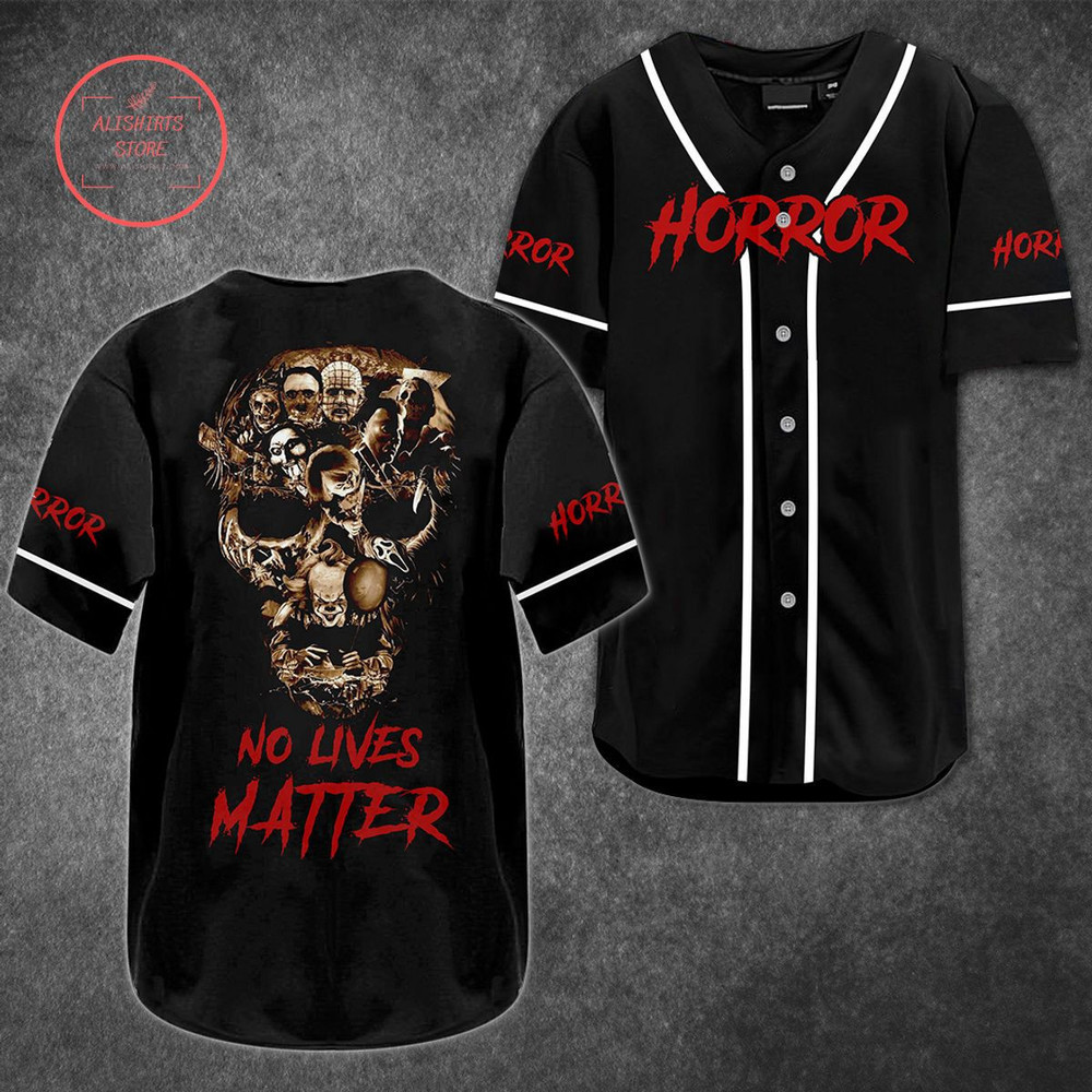 Skull Horror No Lives Matters Halloween Baseball Jersey