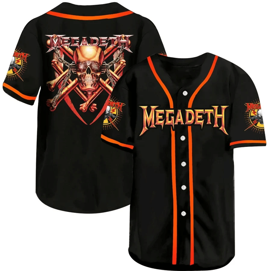 Skull Megadeth Baseball Jersey