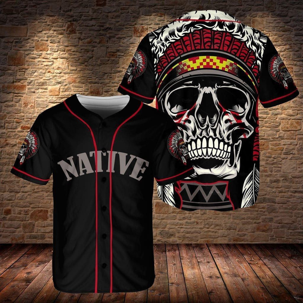 Skull Native Baseball Jersey